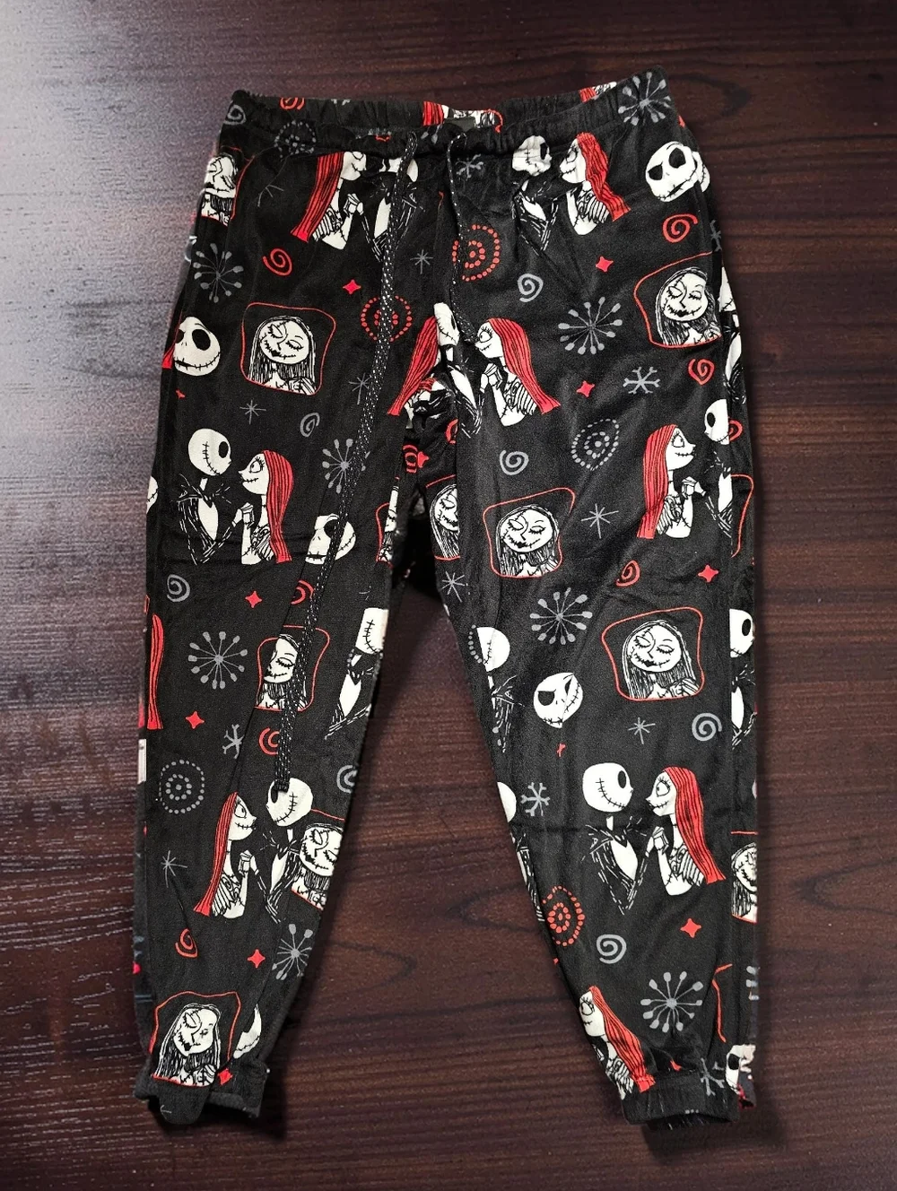 Disney The Nightmare Before Christmas Black, Red & Black Lounge Pants. Size L. - Picture 1 of 4